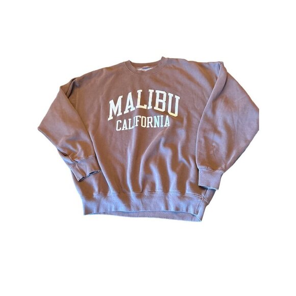 j.galt Tops - Brown Malibu California Sweatshirt J. Galt 70% Cotton 30% Polyester Size L‎